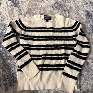 Banana Republic Cream and Black Knit Top